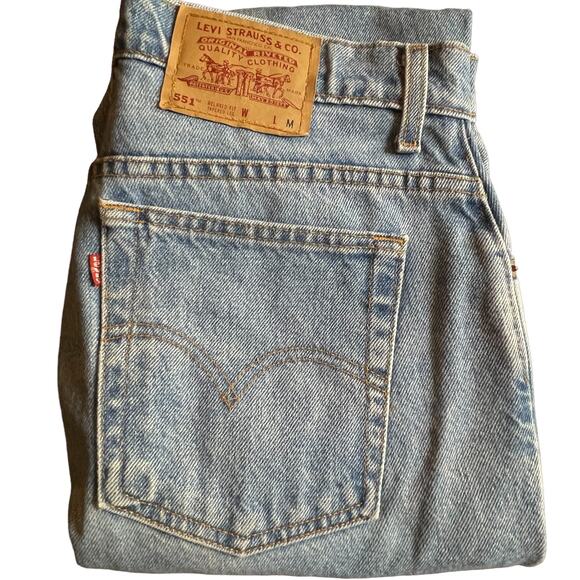 Vintage Levi's 551 Relaxed Fit Tapered Leg High-Waist SIZE 16 Med 100% Cotton - Picture 5 of 10